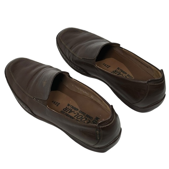 Mephisto Size 10 Cool Air Dark Brown Leather Slip On Loafers Driver - Picture 6 of 15
